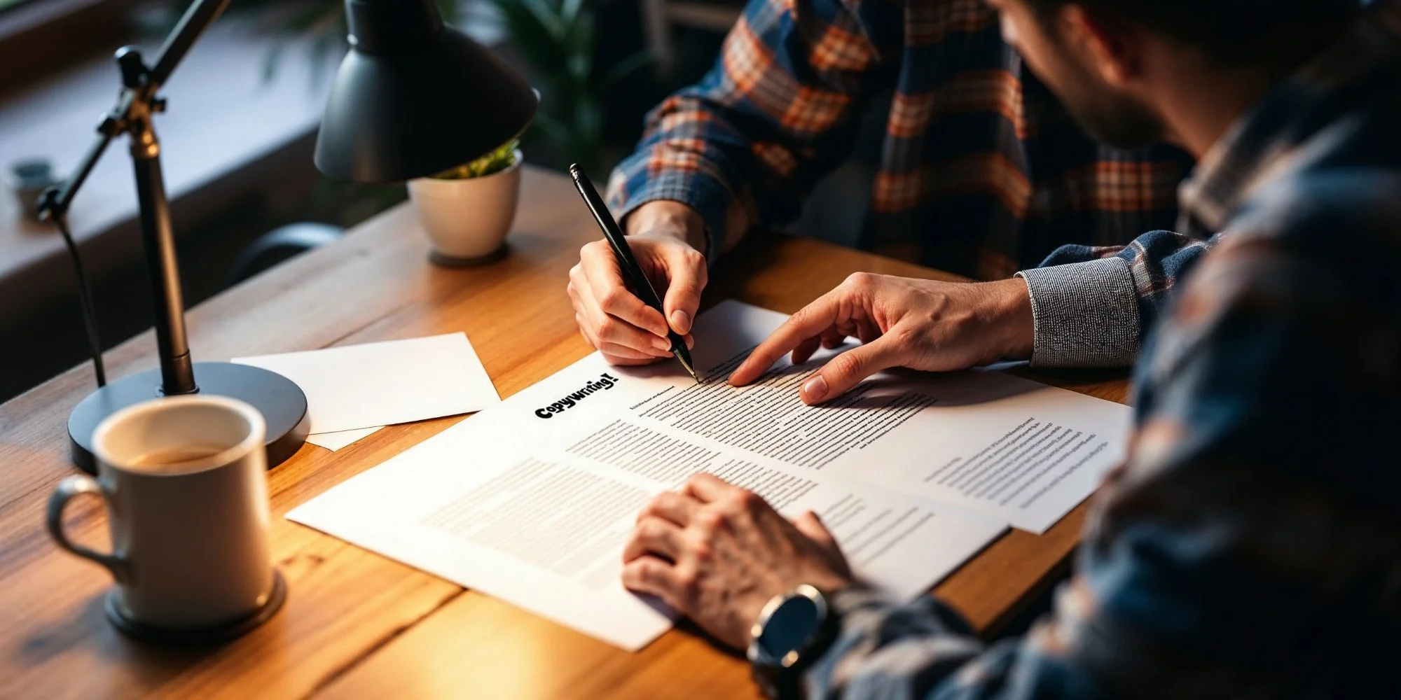 freepik copywriter revisando material impreso perspectiva 54187