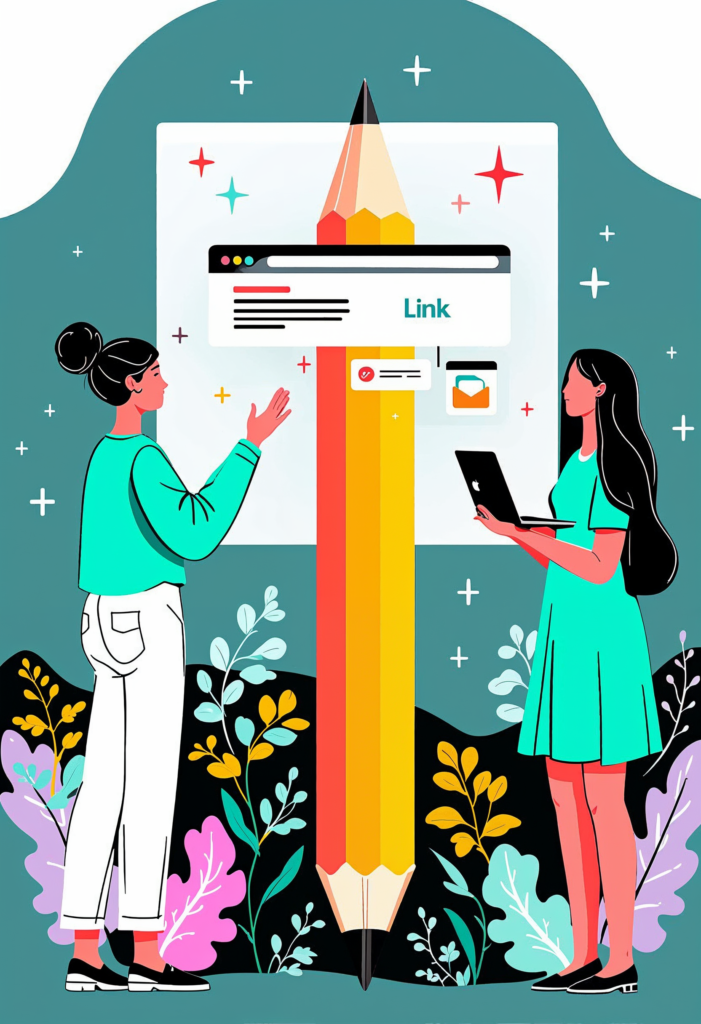 freepik illustration of two women standing on either side 75372