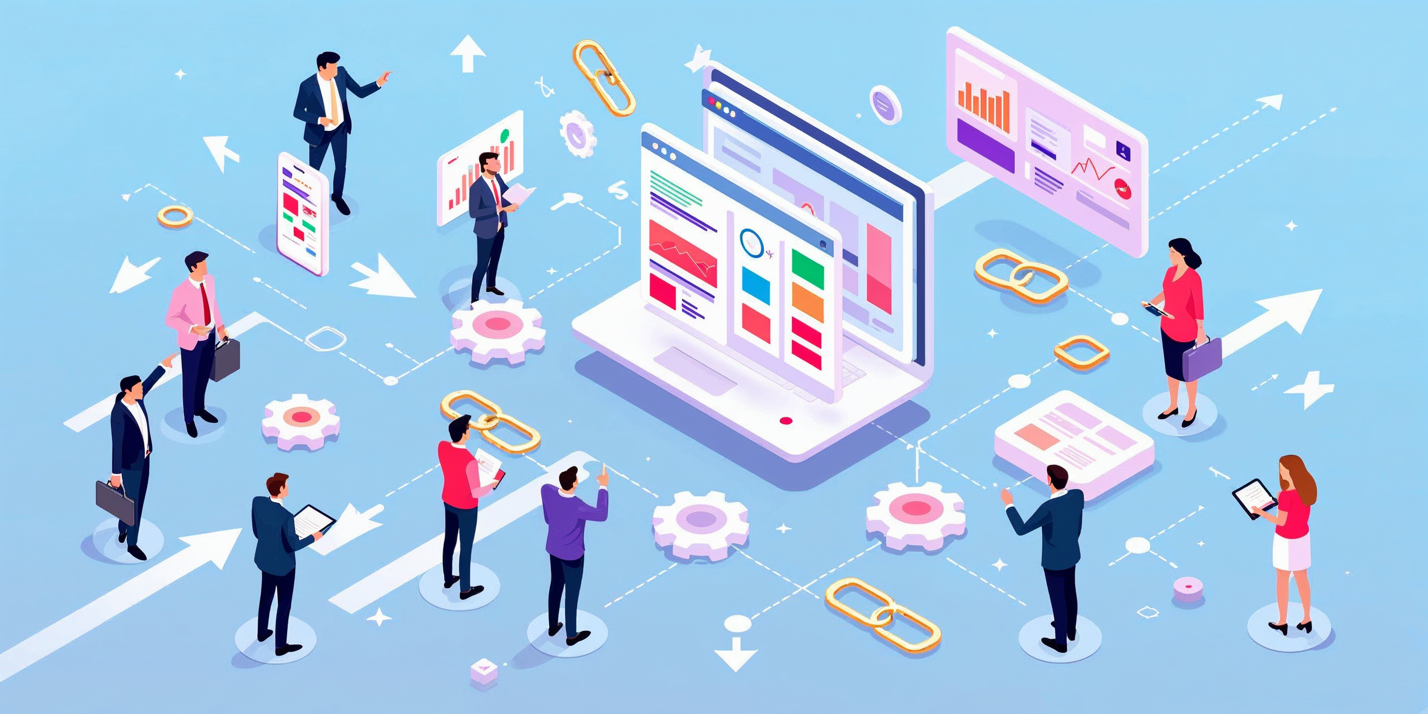 freepik isometric illustration of a digital marketing conc 75370