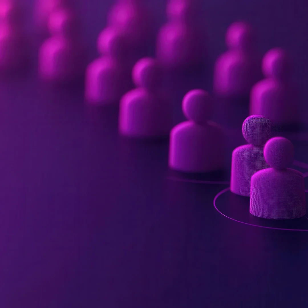 stylized-representation-interconnected-people-icons-vibrant-purple-symbolizing-community-social-networks